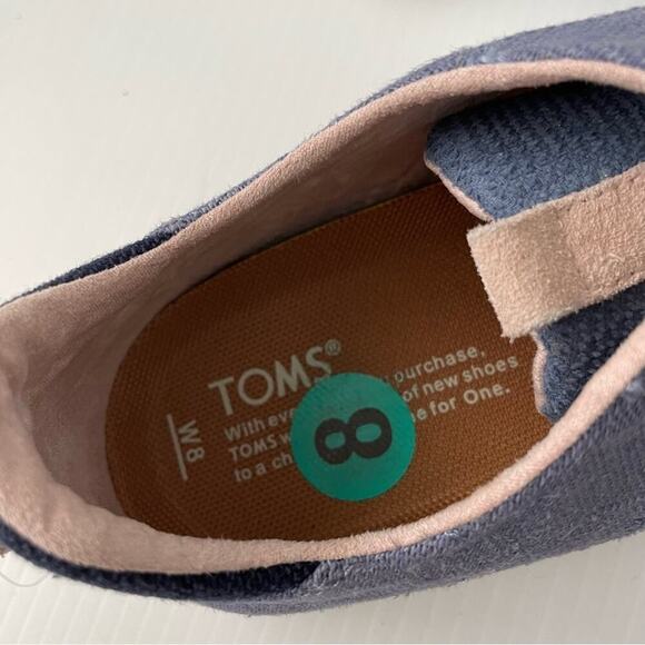 Tom’s Cabrillo casual sneaker lace up shoes blue size 8 - Picture 6 of 10